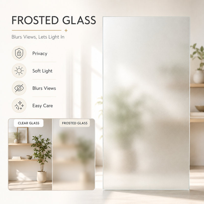 Porte intérieure coulissante en verre givré - placard en bois aggloméré blanc et porte de garde-manger avec quincaillerie et poignées