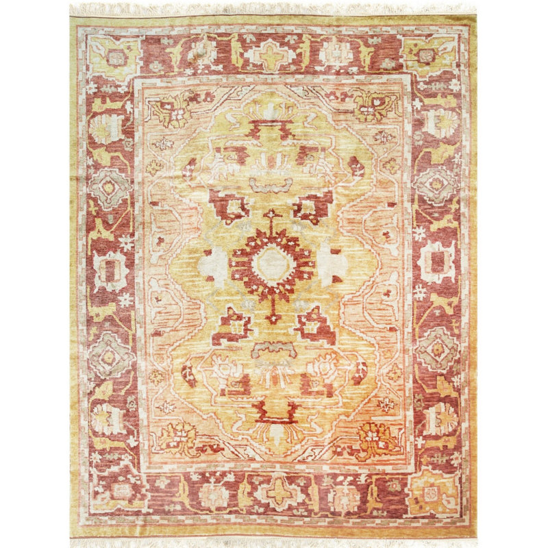 Hand Knotted Wool Geometric Area Rug