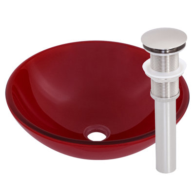 Lavabo de salle de bain vasque circulaire rouge