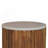 Furniture Solid Wood Fluted Marble Side Table