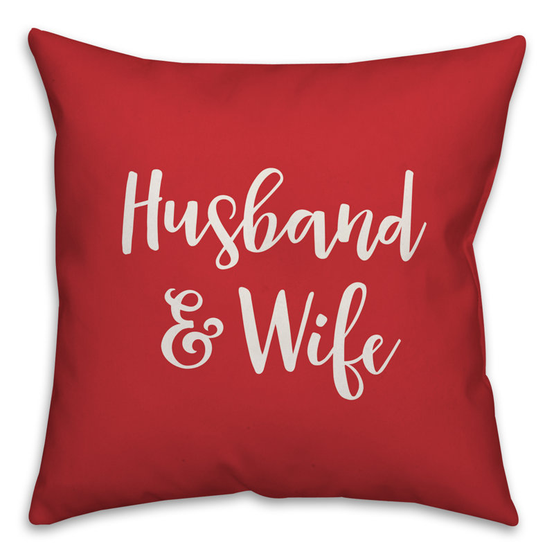  Coussin mari et femme, Coussin décoratif, Rouge / Blanc