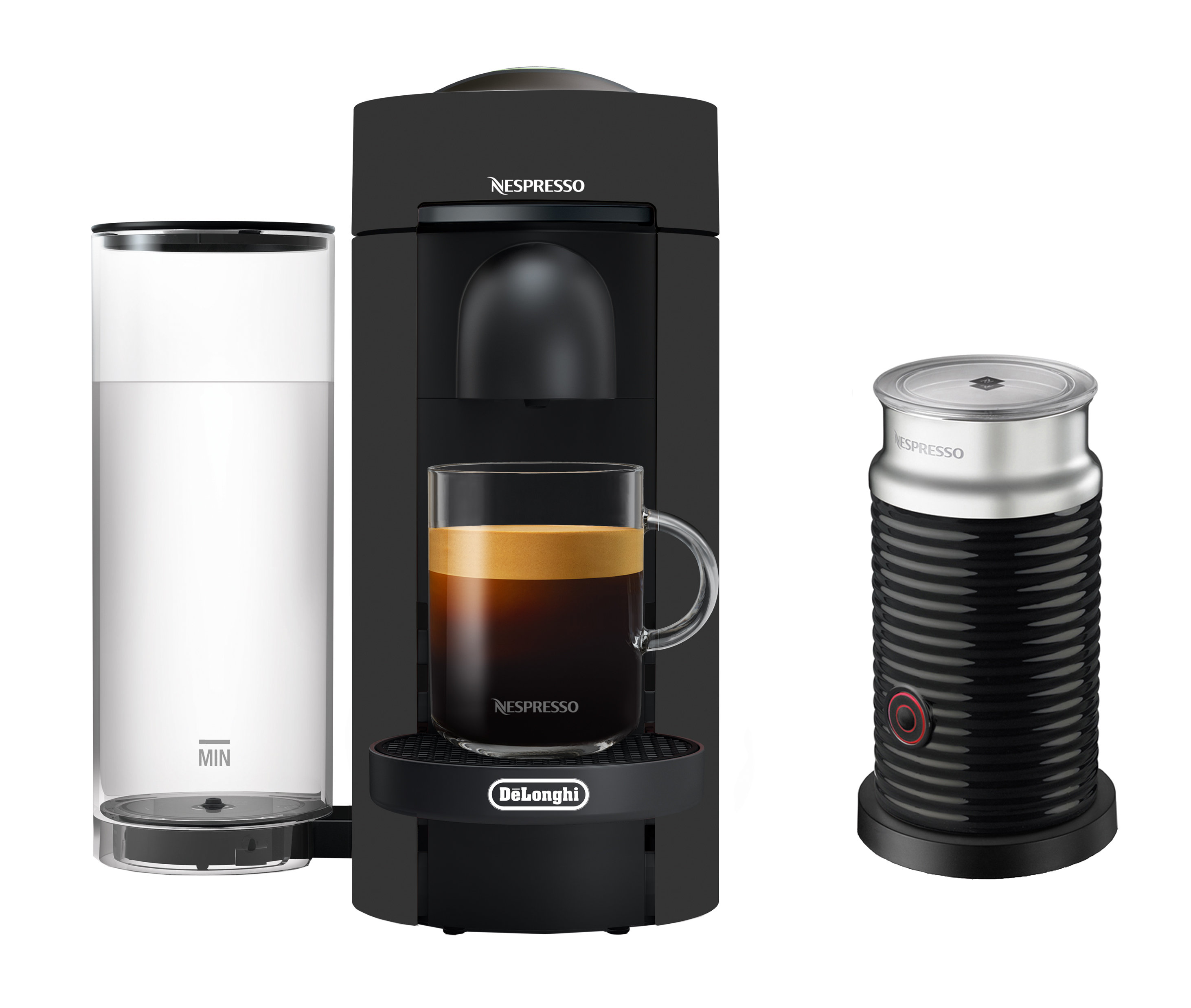 Nespresso VertuoPlus Coffee and Espresso Machine by De'Longhi, 5 Fluid  Ounces, Grey