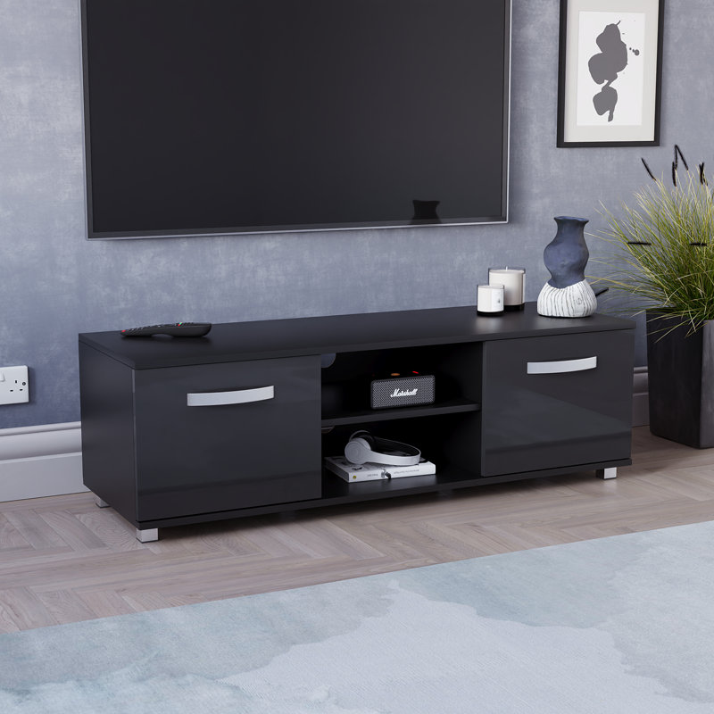 Muskoka TV Stand for TVs, Black, 38 cm H x 120 cm W x 40 cm D