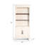 Bibliothèque Barnie avec 3 tablettes ouvertes, bois d'acajou brun et blanc
