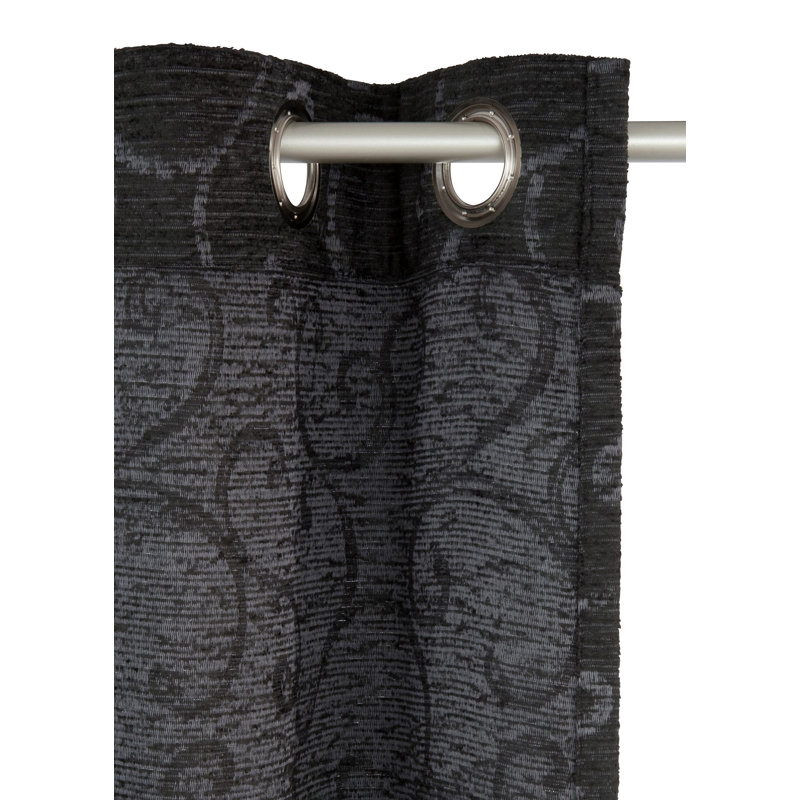 Siglerville Eyelet Curtain Single Panel, opaque, 270 W x 245 D cm, Grey