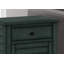Table d'appoint en placage bleu antique de style transitionnel avec tiroir de rangement et armoire pour la chambre à coucher ou le salon