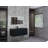 Moore47" Matte Black Polymarble Rectangular integrated Bathroom Sink with Overflow