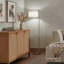 Montage Modern 60" Gold LED Floor Lamp with White Fabric Drum Shade, Bulb Included-183064411-266565200