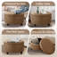 Duanys Faux Leather Upholstered Round Storage Ottoman-2042083377
