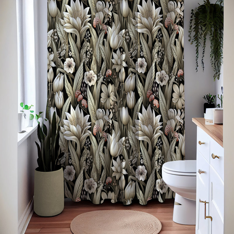 Rideau de douche Ellerslie, H 83 po x l 70 po, Beige