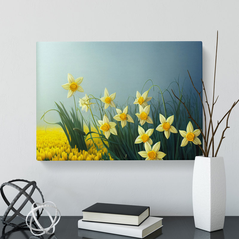 Showstopping Daffodil Flowers - Wrapped Canvas, 50cm H x 76cm W x 3cm D