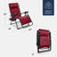  Très grand fauteuil rembourré pliant d'extérieur avec plateau latéral - Bourgogne-1150604933