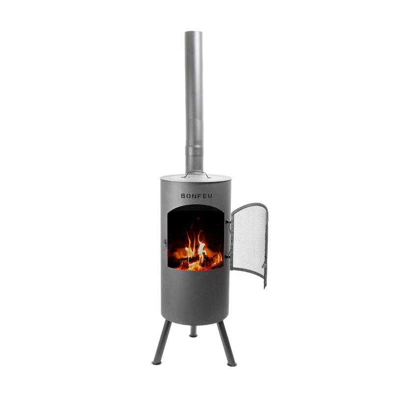Triangle Steel Chimnea, Black