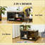 Table de bout avec rangement et coussin confortable pour petits chats, design rustique et fonctionnel
