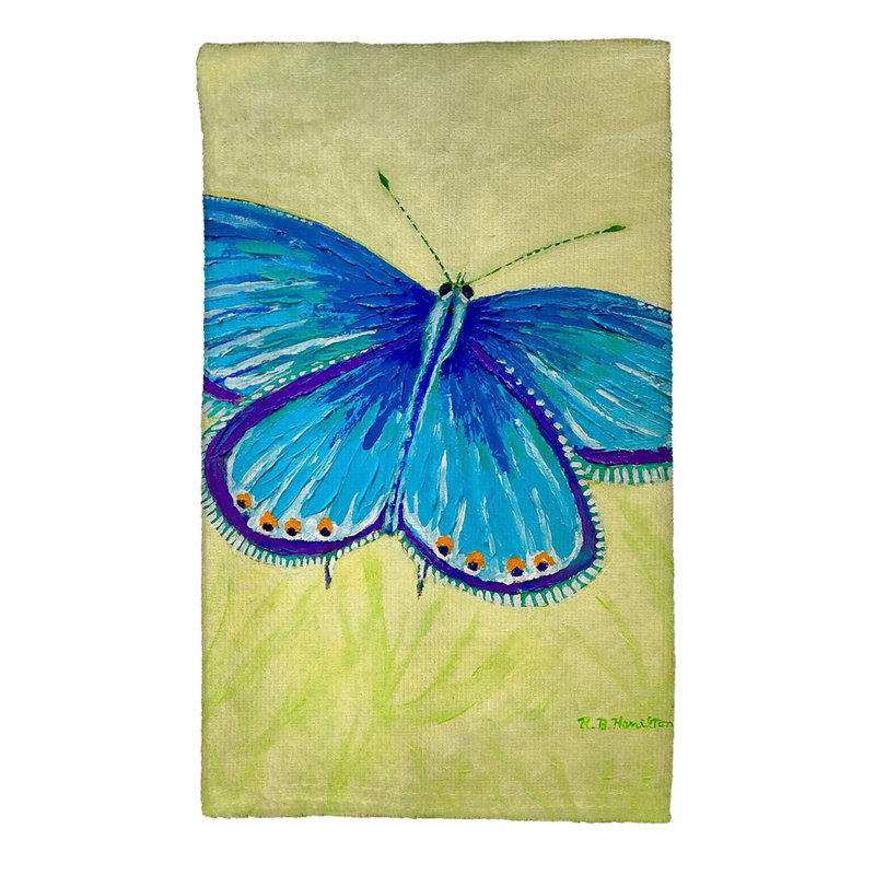 Torchon bleu azur