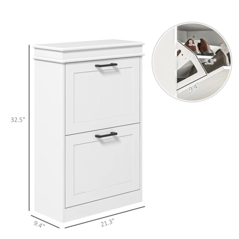 Rangement de style nordique, armoire de rangement pour chaussures mince