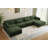 Maelina 7 - Piece Upholstered Green Corduroy Modular Sectional Sofa with Pillow Back and Removable Ottoman-108111420