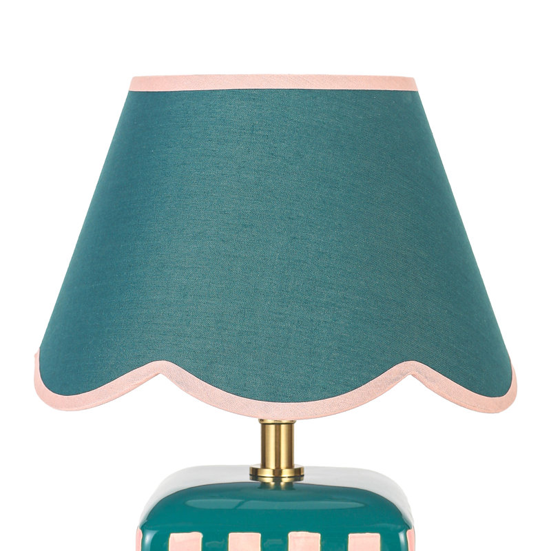 Lampe de table en céramique Valentina, Vert, Vert