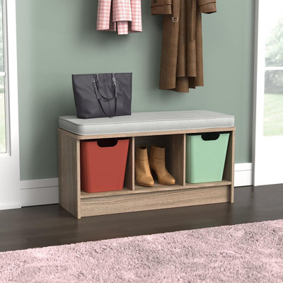 Charnel Polyester Blend Upholstered Storage Bench