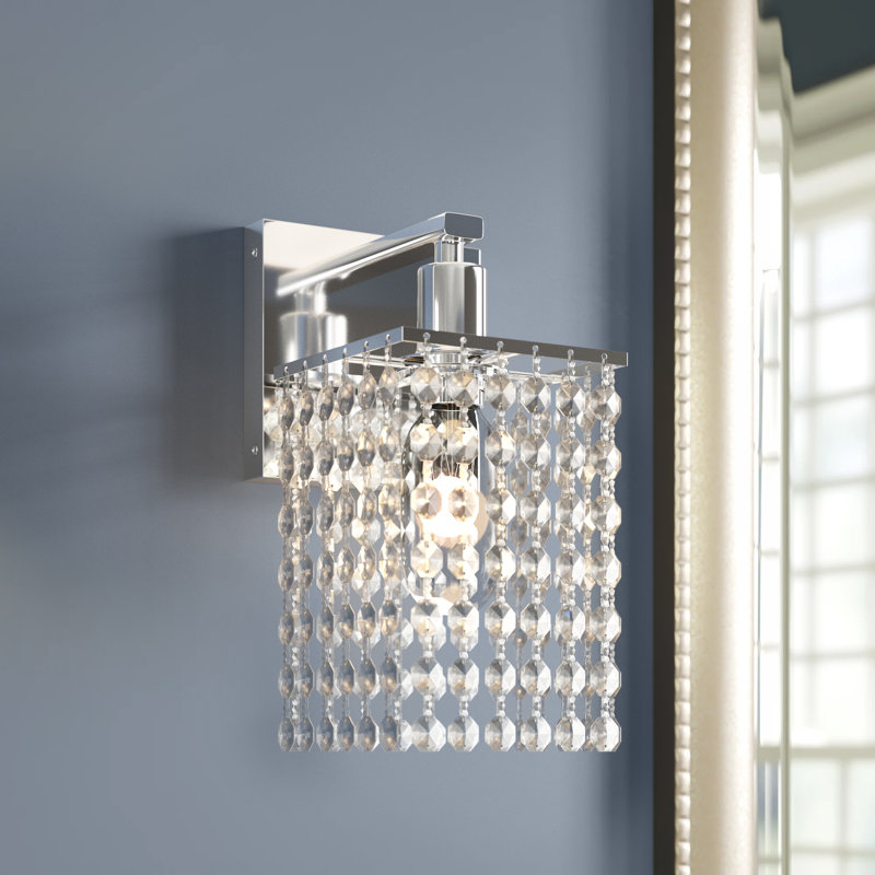Presler Dimmable Vanity Light, Chrome, 8.4" H x 4.8" W x 4.8" D, 1 Light