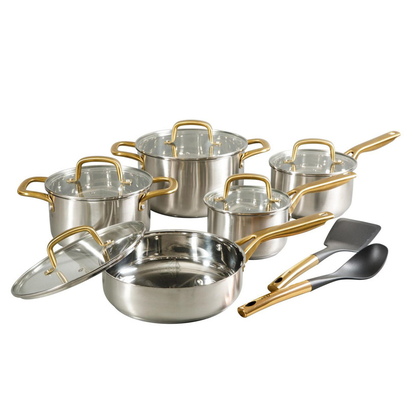 Batterie de cuisine en acier inoxydable 12 pièces Oster Davinelle