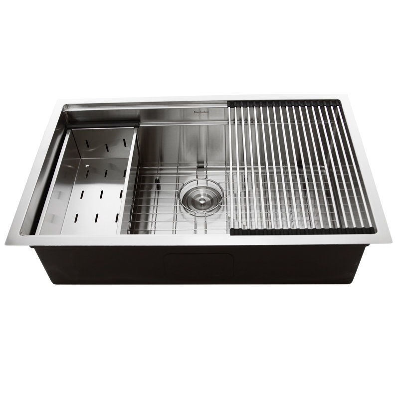 Pro Series Small Radius Undermount Stainless  Kitchen Sink with Accessories
