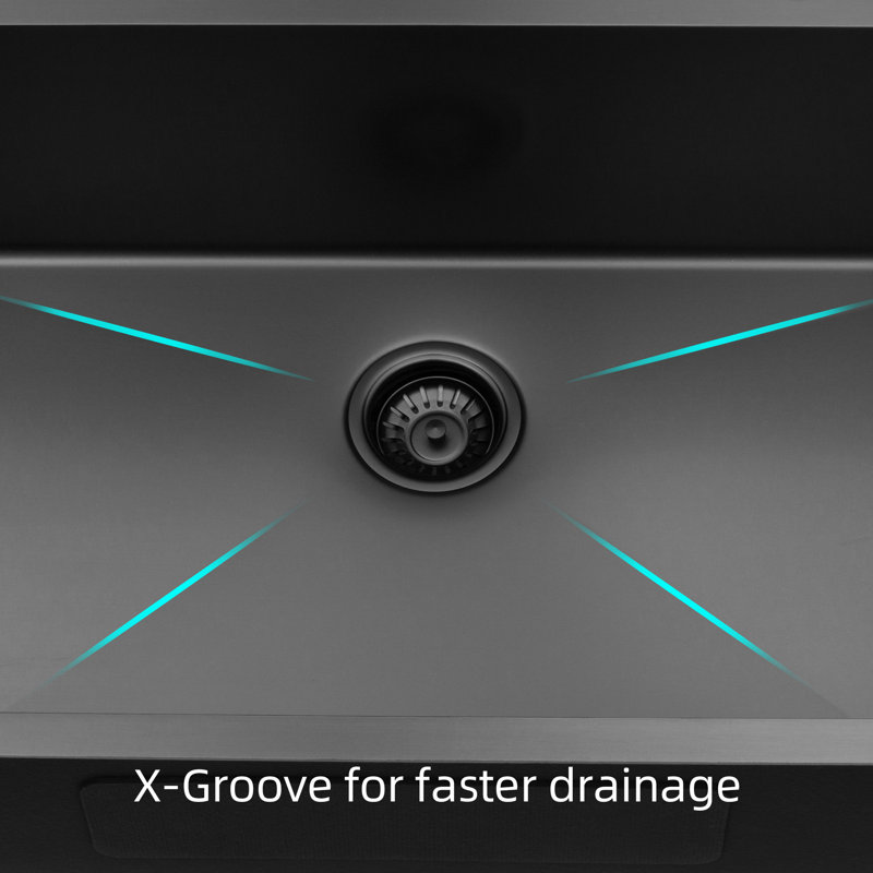 Évier de cuisine multi-installation en acier inoxydable noir mat élégant et moderne pour toute cuisine