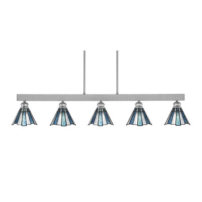Lustre linéaire moderne à 5 lumières pour îlot de cuisine Edge