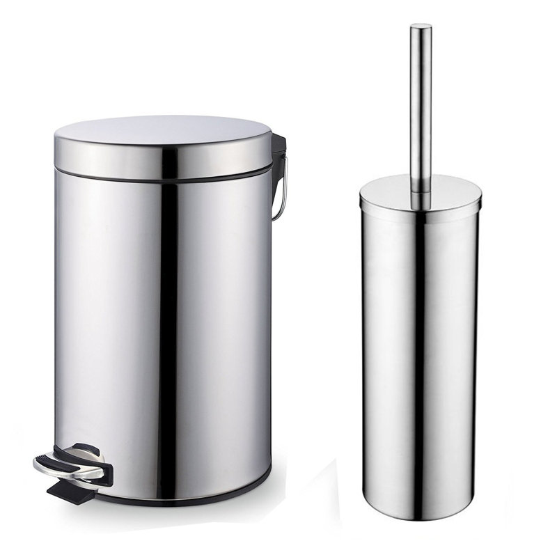 Free-Standing Toilet Roll & Brush Holder