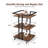 Multi-tier Salon Cart with Universal Wheels and Iron Rail