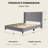 Elegant Upholstered Platform Bed with Wingback Design and Tufted Headboard-1028159954
