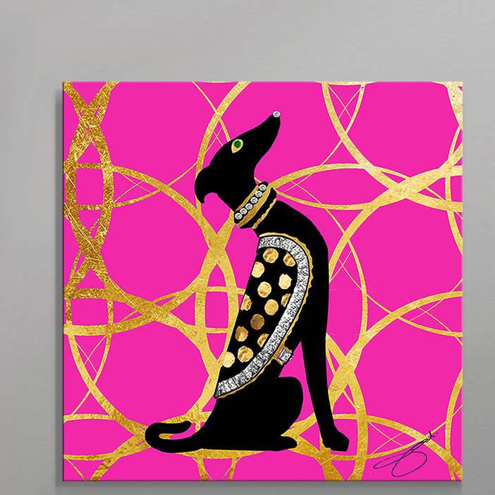 « déco dog », impression, H 36 po x l 36 po x P 1,5 po, Toile tendue