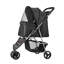 Poussette pour animaux de compagnie, capacité de charge de 16 kg, poussette à 3 roues pour chats avec fenêtres en filet et porte-gobelets, chariot de transport pliable pour chiens, poussette de transport portable pour animaux de compagnie avec frein, conçue pour les animaux de petite et moyenne taille.