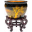 16" Gold Lacquer Fishbowl - Cranes-1496939604