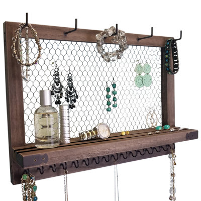 Wood Wall Mounted Jewelry Box