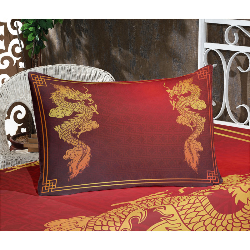 Drap-housse et coussin décoratif Ambesonne, Ensemble de draps pour lit double + 5 pièces supp