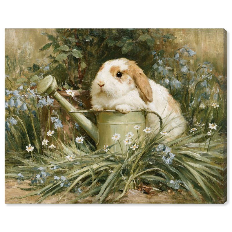 Décoration murale de cuisine imprimée sur toile Fluffy Gardener III par, H 24 po x l 30 po, Toile tendue avec châssis