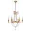 6 Light Empire Gold And Silver Chandelier