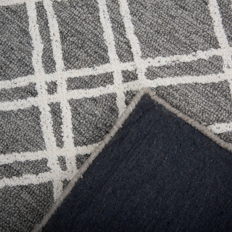 Tapis 100% laine touffeté à la main, Rectangle 5 pi x 7 pi 6 po