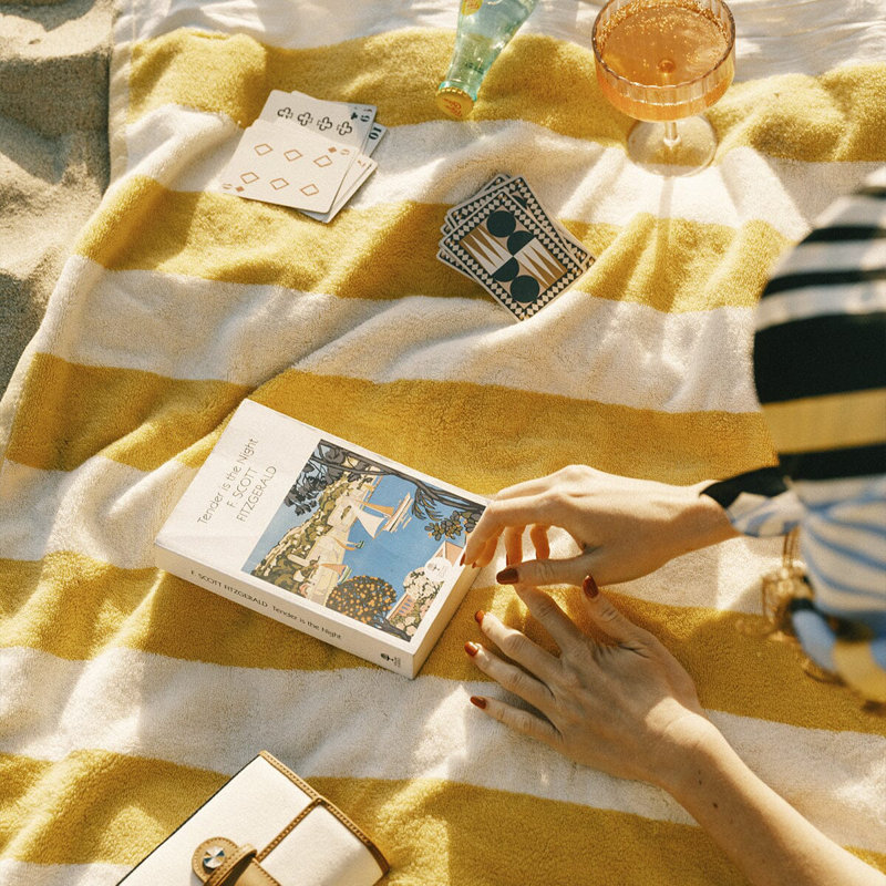 The Beach Towel, Yellow/White