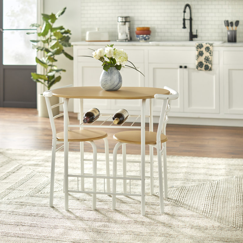 Volmer 3 - Piece Bistro Dining Set, White