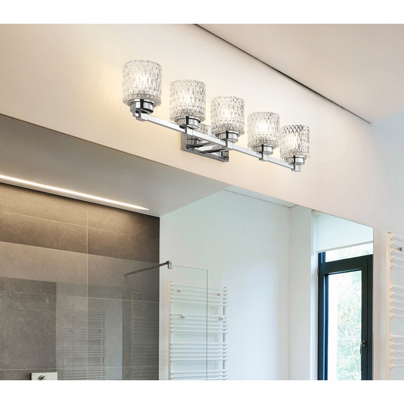 Meuble-lavabo 5 lumières Danika, Chrome chrome