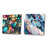 Techno Matrix Futuristic Dreams Edm Pattern - Abstract Collages Square Collage Set Of 2-101849553-101849549