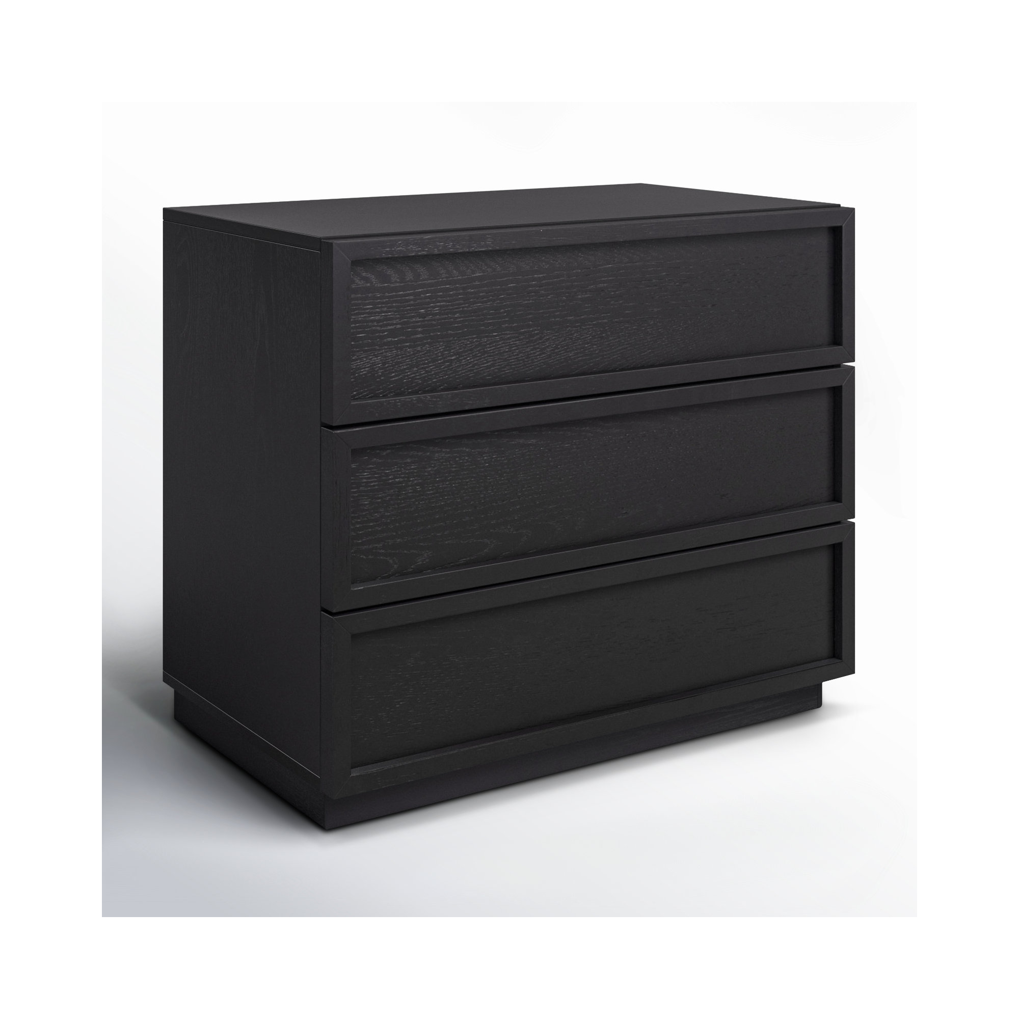 Hudson 3-Drawer Dresser, Black