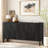 Farmhouse Sideboard With Hidden Handle And Distinctive Solid Ash Veneer-1768108640