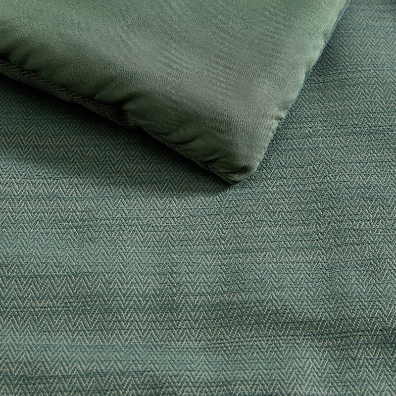 Ensemble d'édredon vert en chenille Nautica, Édredon simple