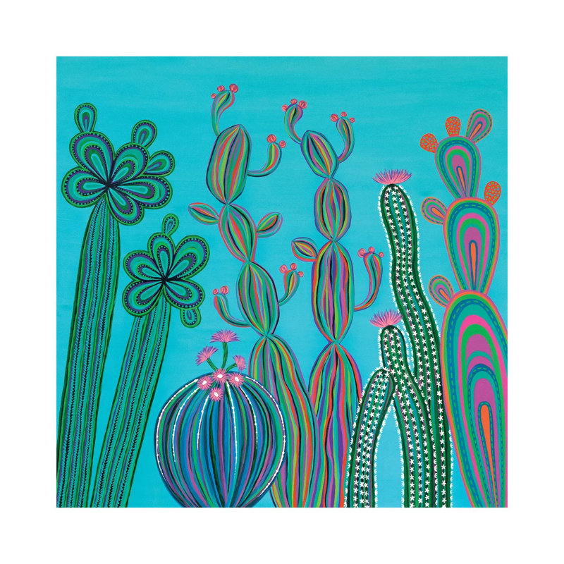 Cactus Party No.3 by Lisa Frances Judd - Wrapped Canvas Gallery-Wrapped Canvas Giclée, 66.04cm H x 66.04cm W, Wrapped Canvas