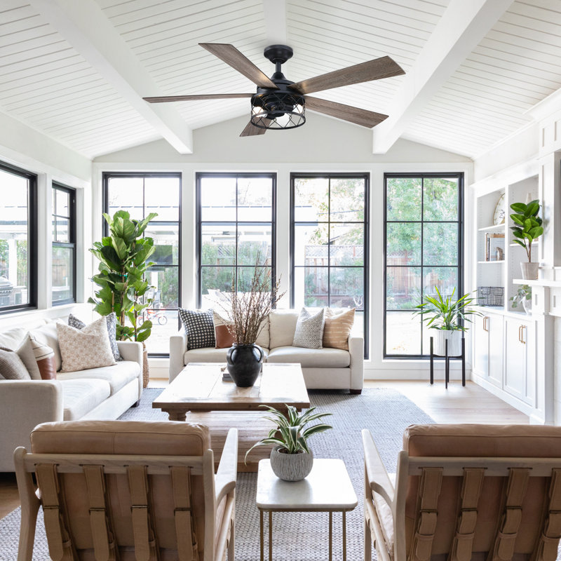 52" Tiream 5 - Blade Reversible Ceiling Fan with Remote and Light Kit