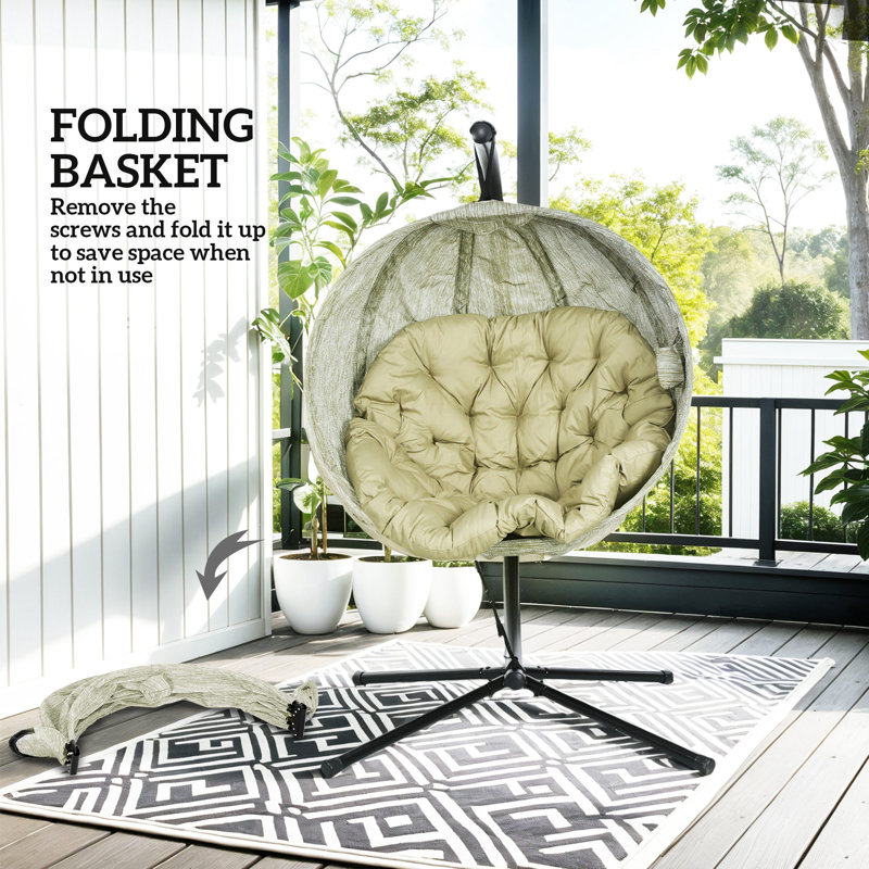 Egg Chair with Stand, Khaki