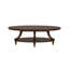Table basse Raam, plateau ovale de 52 pouces avec tablette inférieure, brun cerise foncé
